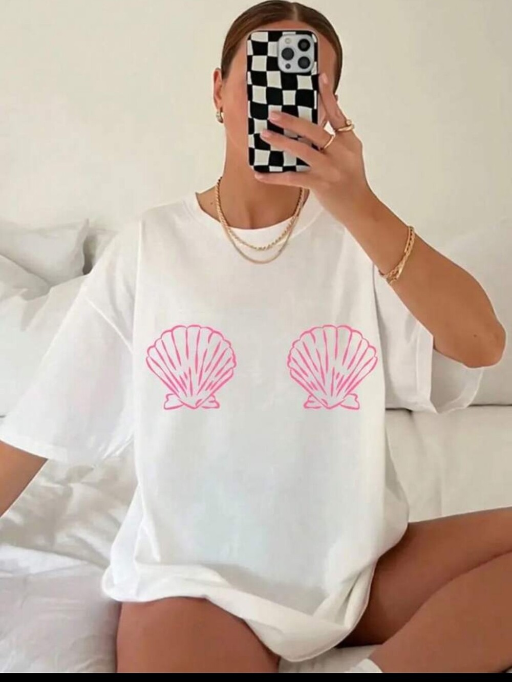 NWOT Seashell Boob Tshirt
